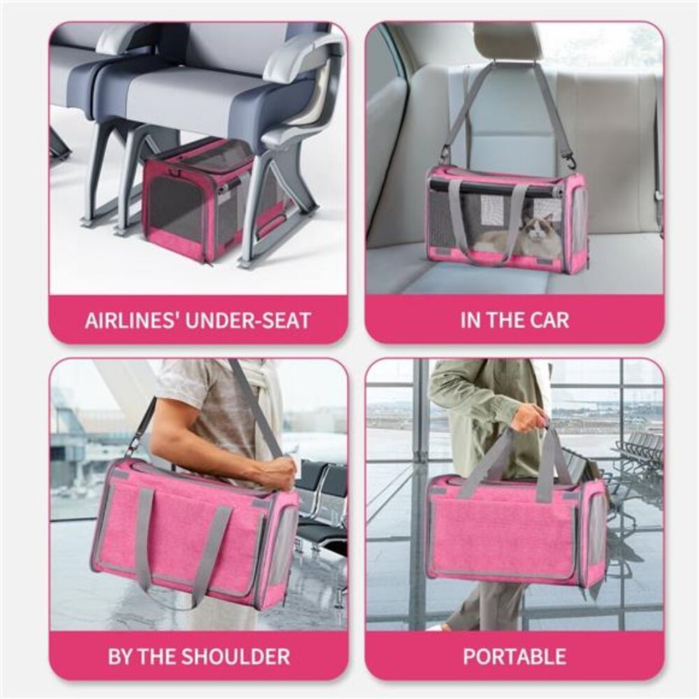 Cat Carrier Airline Approved, Pet Carriers for Cats with Water - Picture 6 of 7